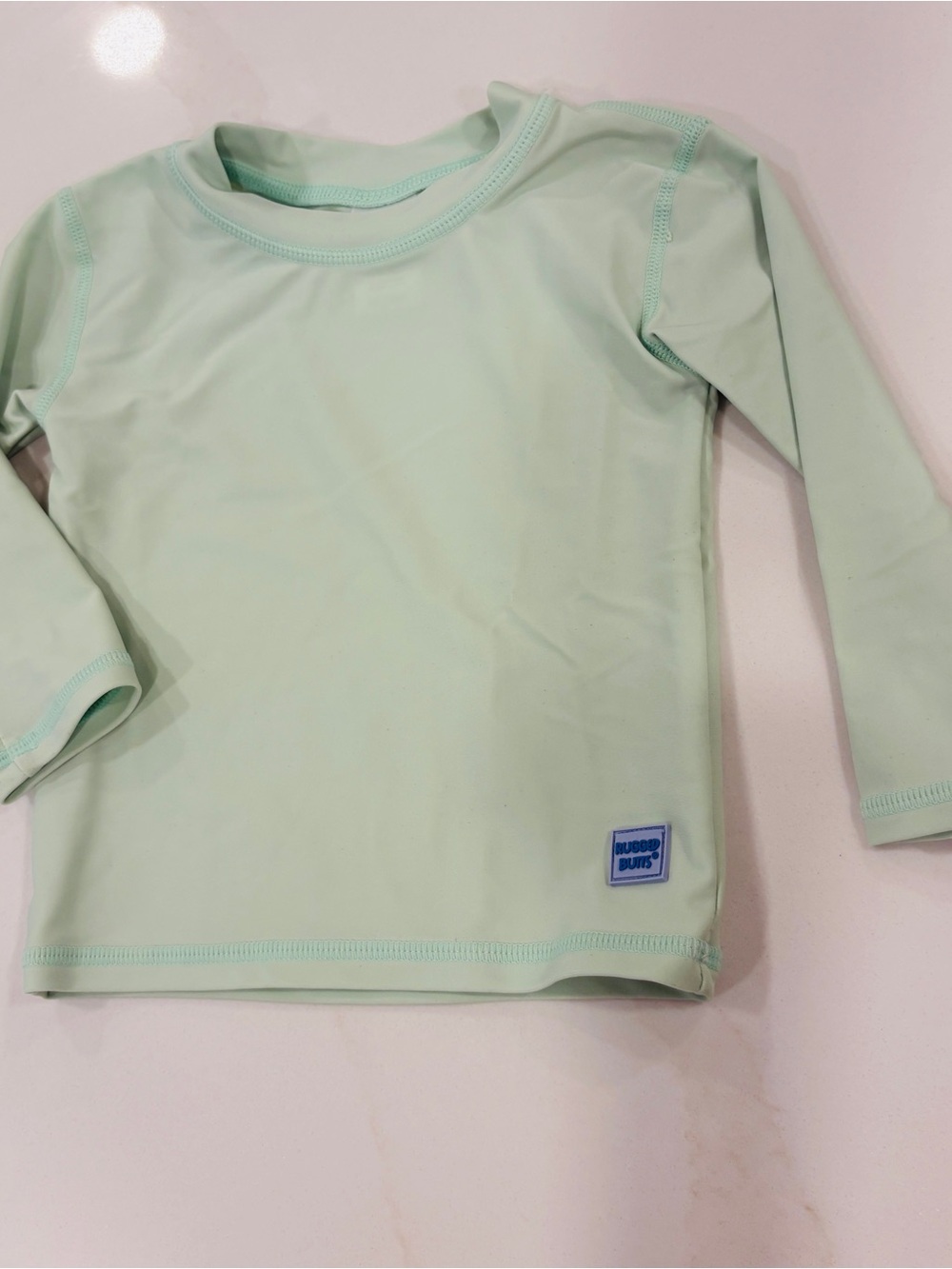 Rugged Butts Kids Long Sleeve Rash Guard - Mint Green
